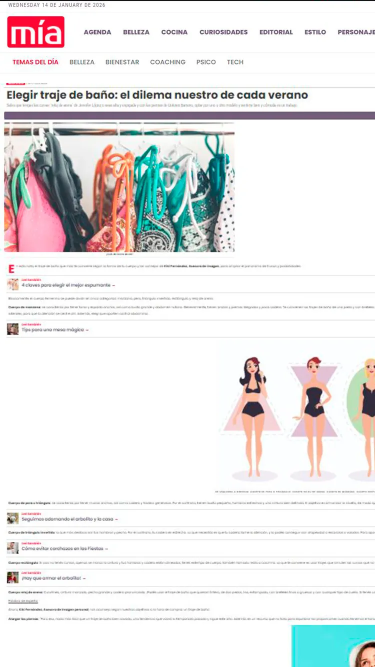 Nota en Revista Mía (Perfil)